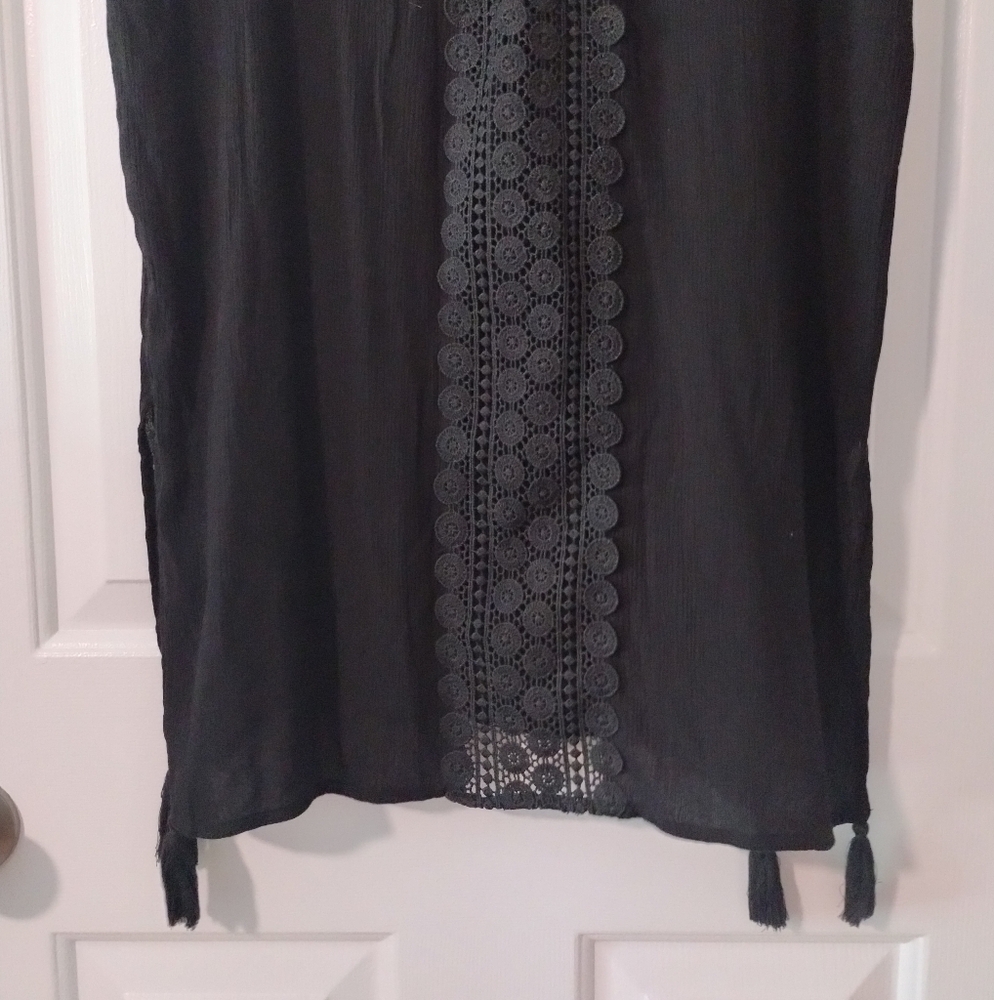 Kona Sol Black Beach Cover Up Pool Swim - Picture 2 of 7
